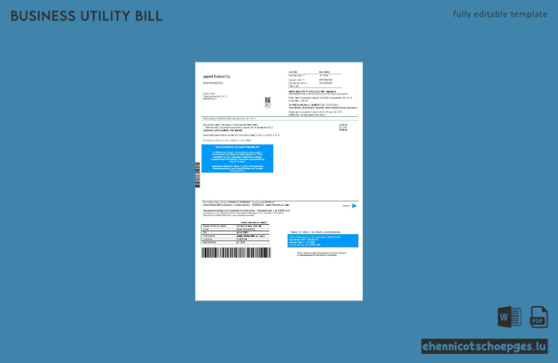 Stromrechnung des finnischen Energieversorgers Oomi Palvelut Oy in Word- und PDF-Formaten (Beispielvorschau)